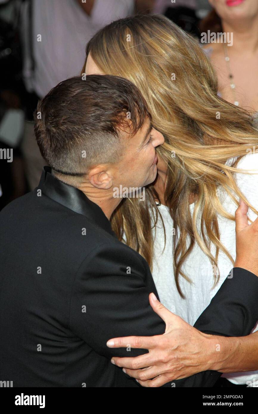 Elle Macpherson and Julian Macdonald attend the press launch for the new season of 'Britain's Next Top Model' at Circus in London, UK. 6/30/10. Stock Photo