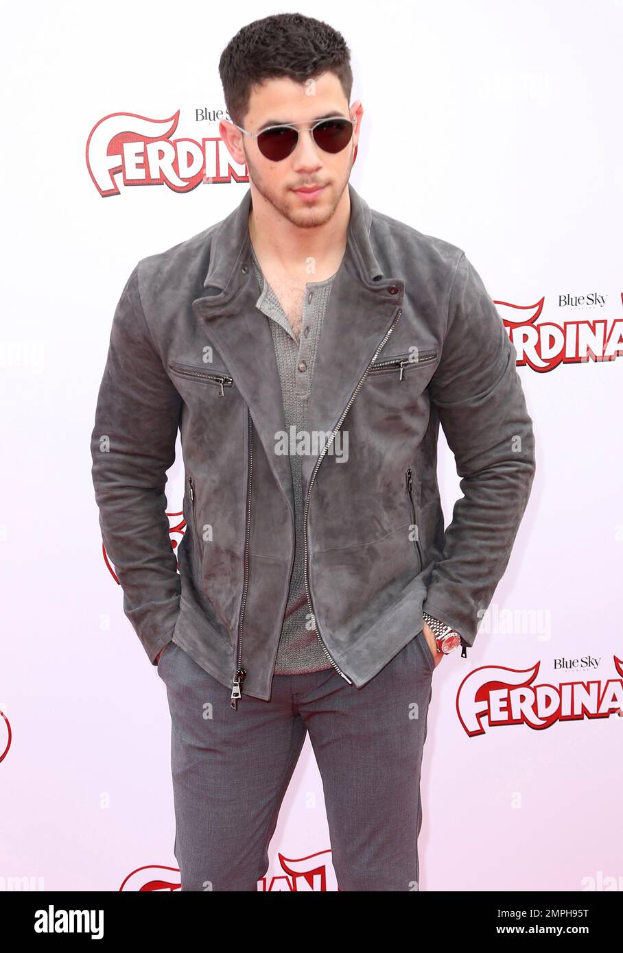 Nick Jonas arrives at the LA Premiere of "Ferdinand" at the 20th ...