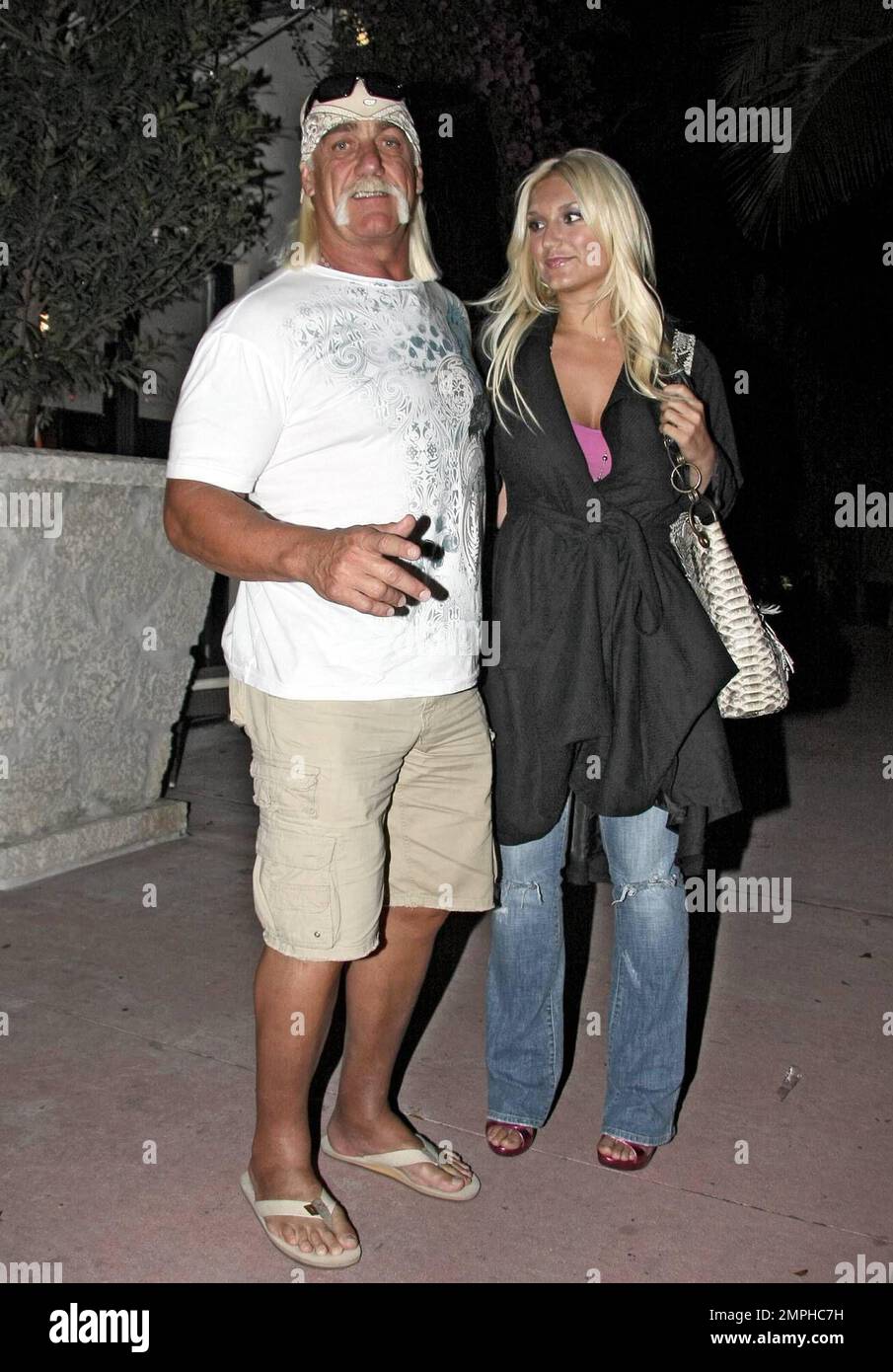 Exclusive!! Brooke Hogan, star of the VH1 TV show "Brooke Knows Best," and her father, Hulk