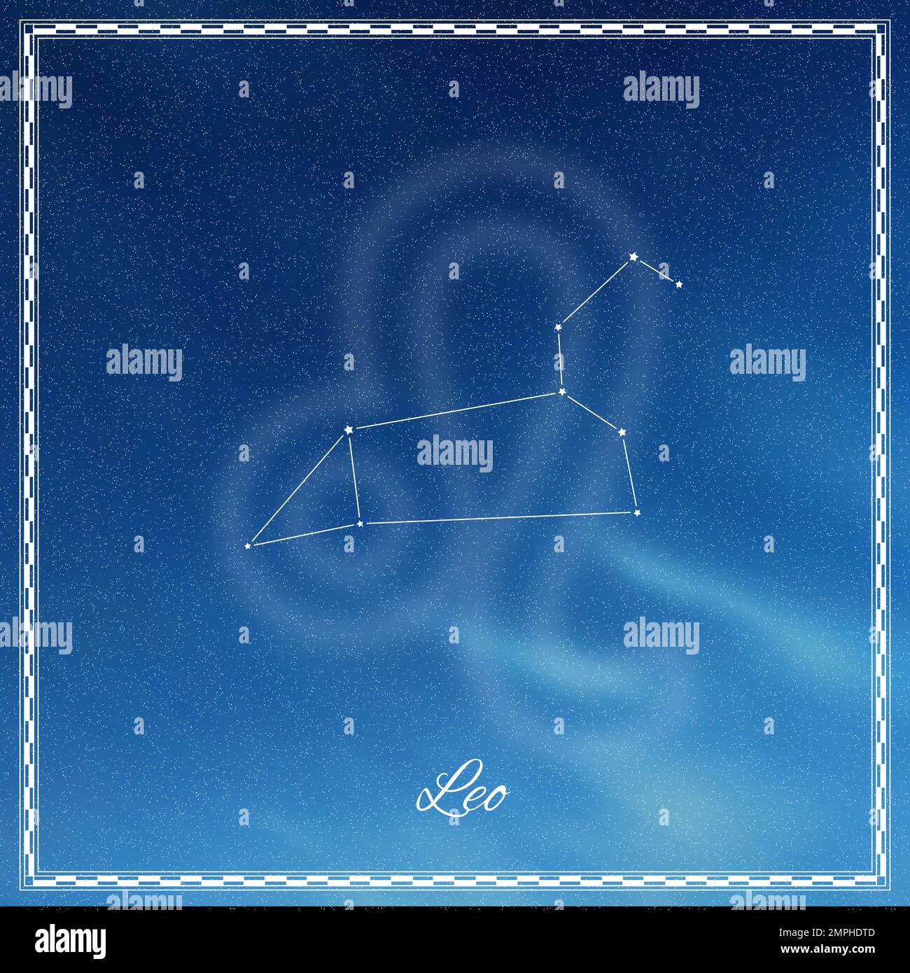Leo zodiac sign, constellation lines, Leo symbol Stock Photo