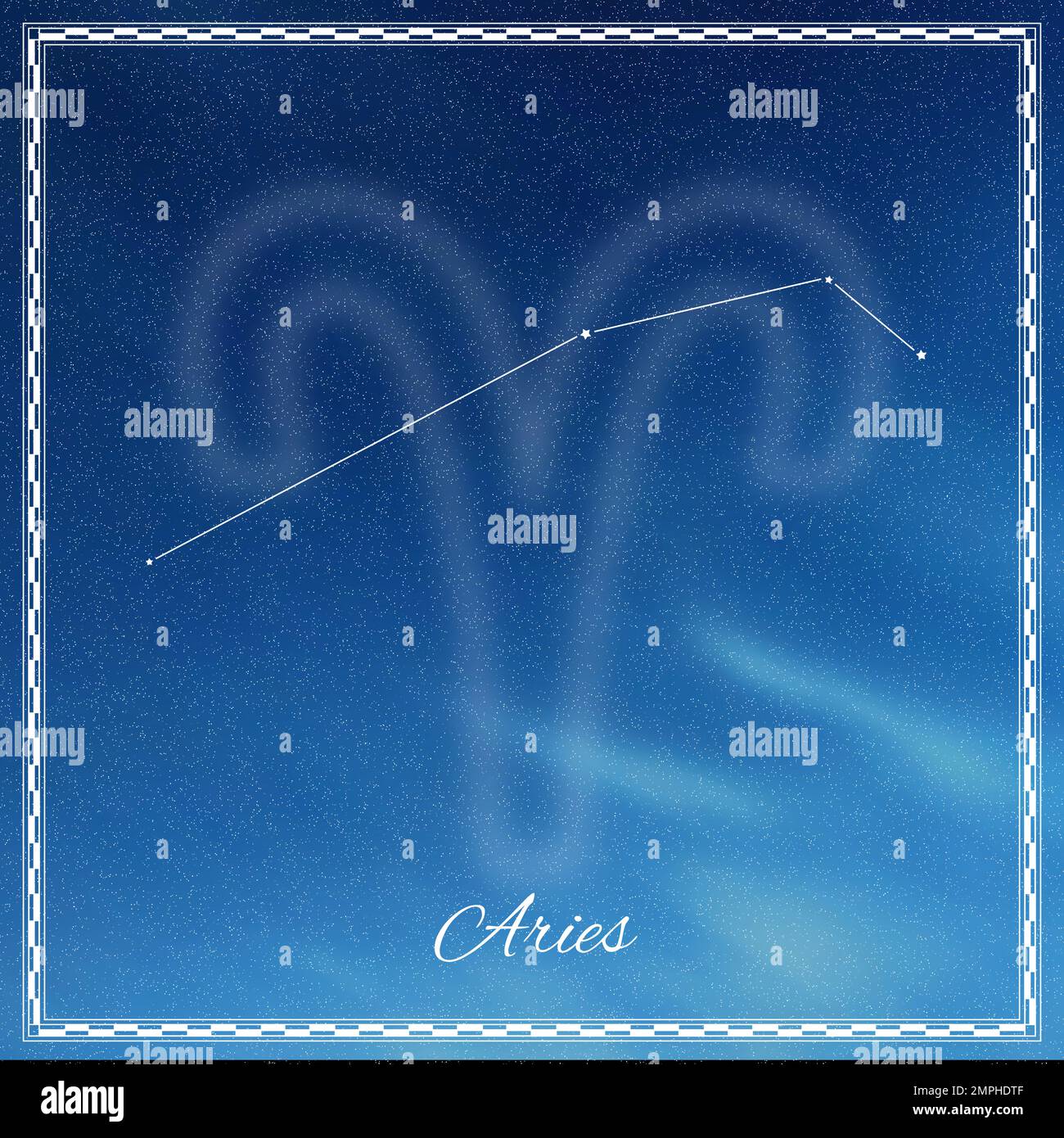 Aries zodiac sign, constellation lines, Aries symbol Stock Photo