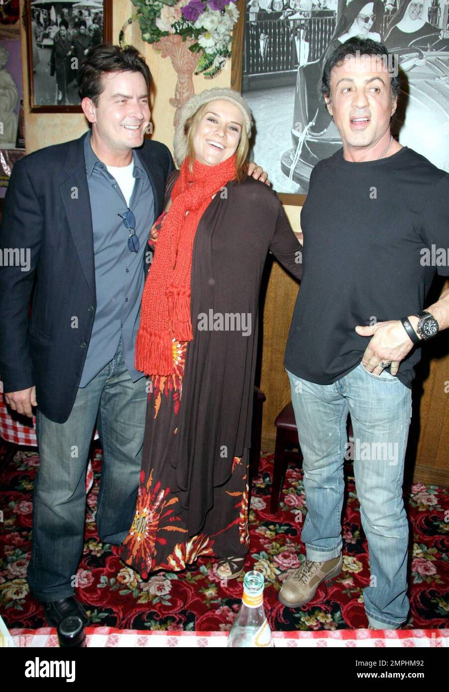 Hollywood shareholder Sylvester Stallone and Charlie Sheen with