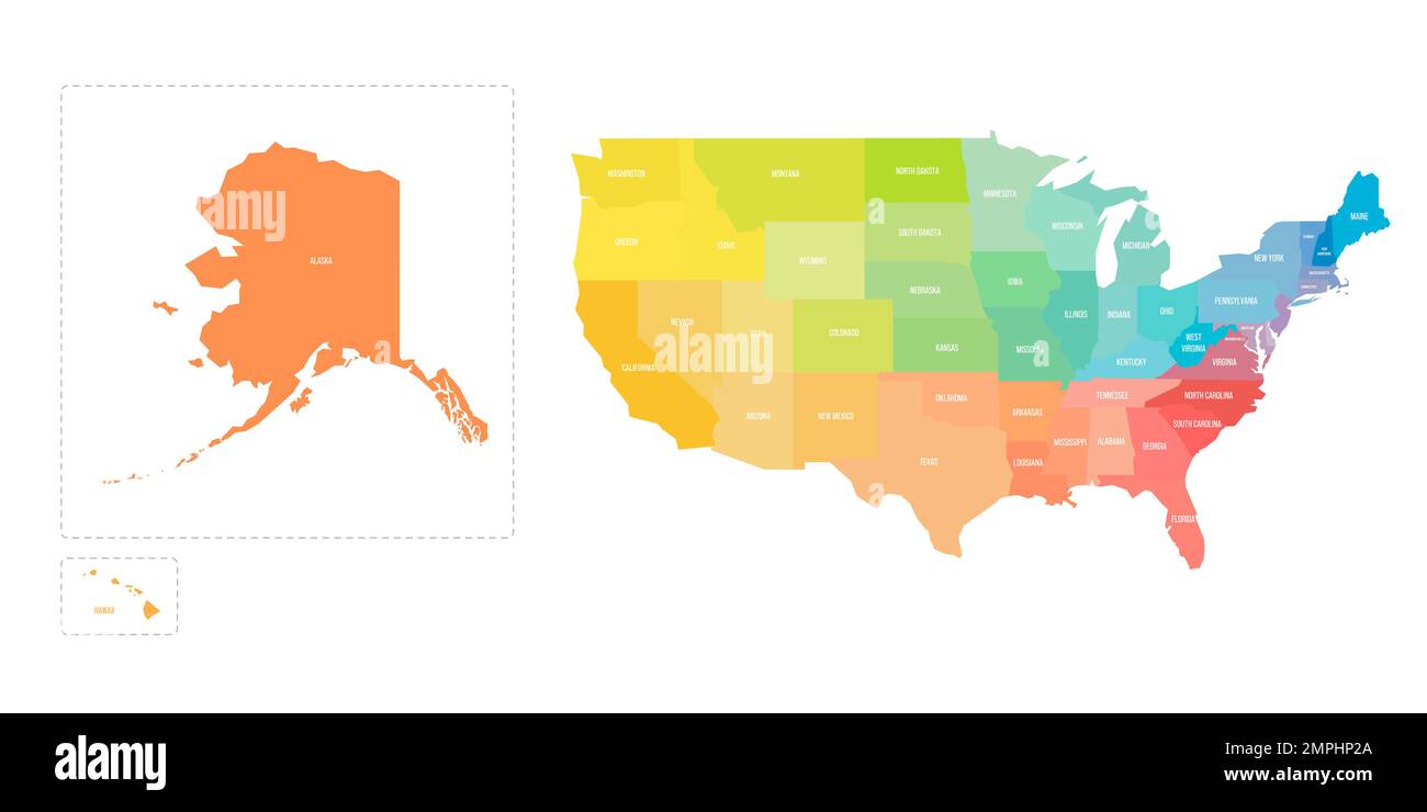 United States of America political - United States Of America Political Map Of Administrative Divisions 2MPHP2A 