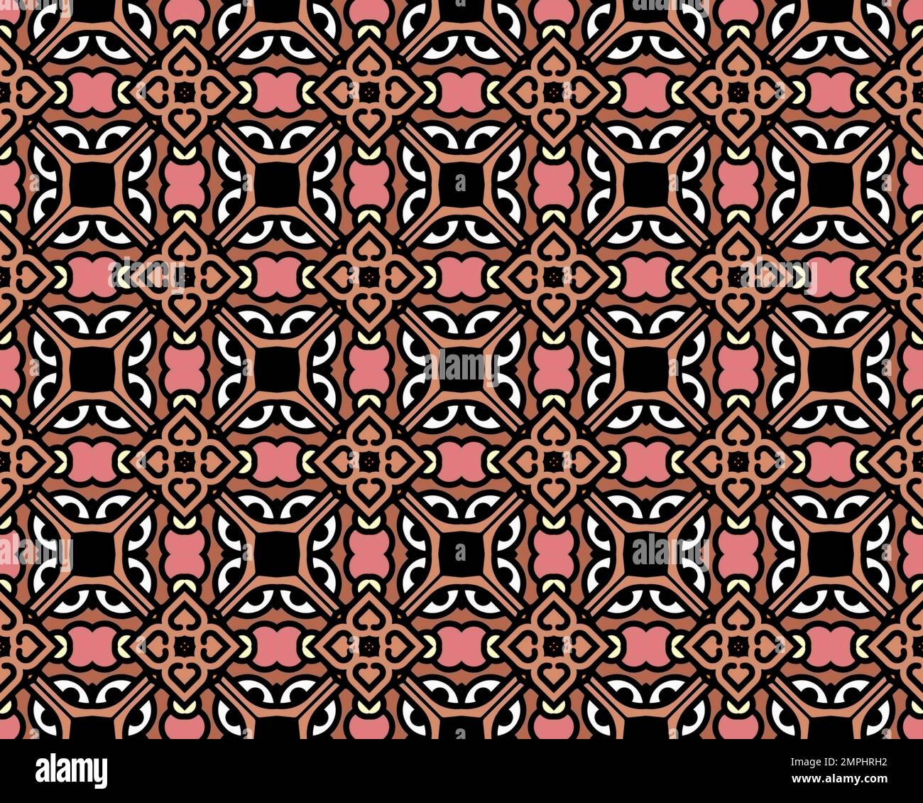 Oriental ethnic geometric seamless Tile pattern made with various traditional elements style design background and abstract colorful seamless pattern Stock Photo