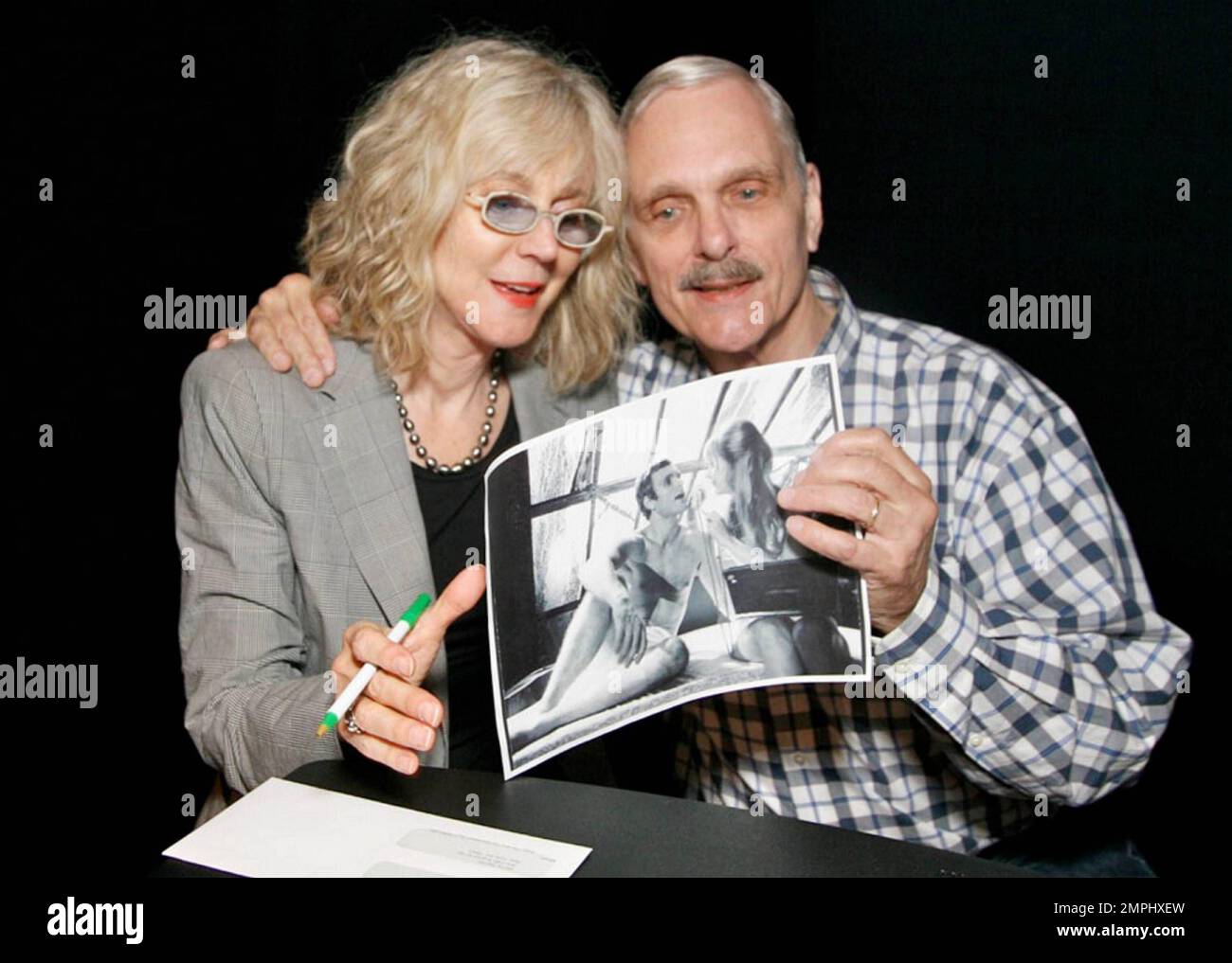EXCLUSIVE!! Blythe Danner and Keir Dullea pose backstage with a