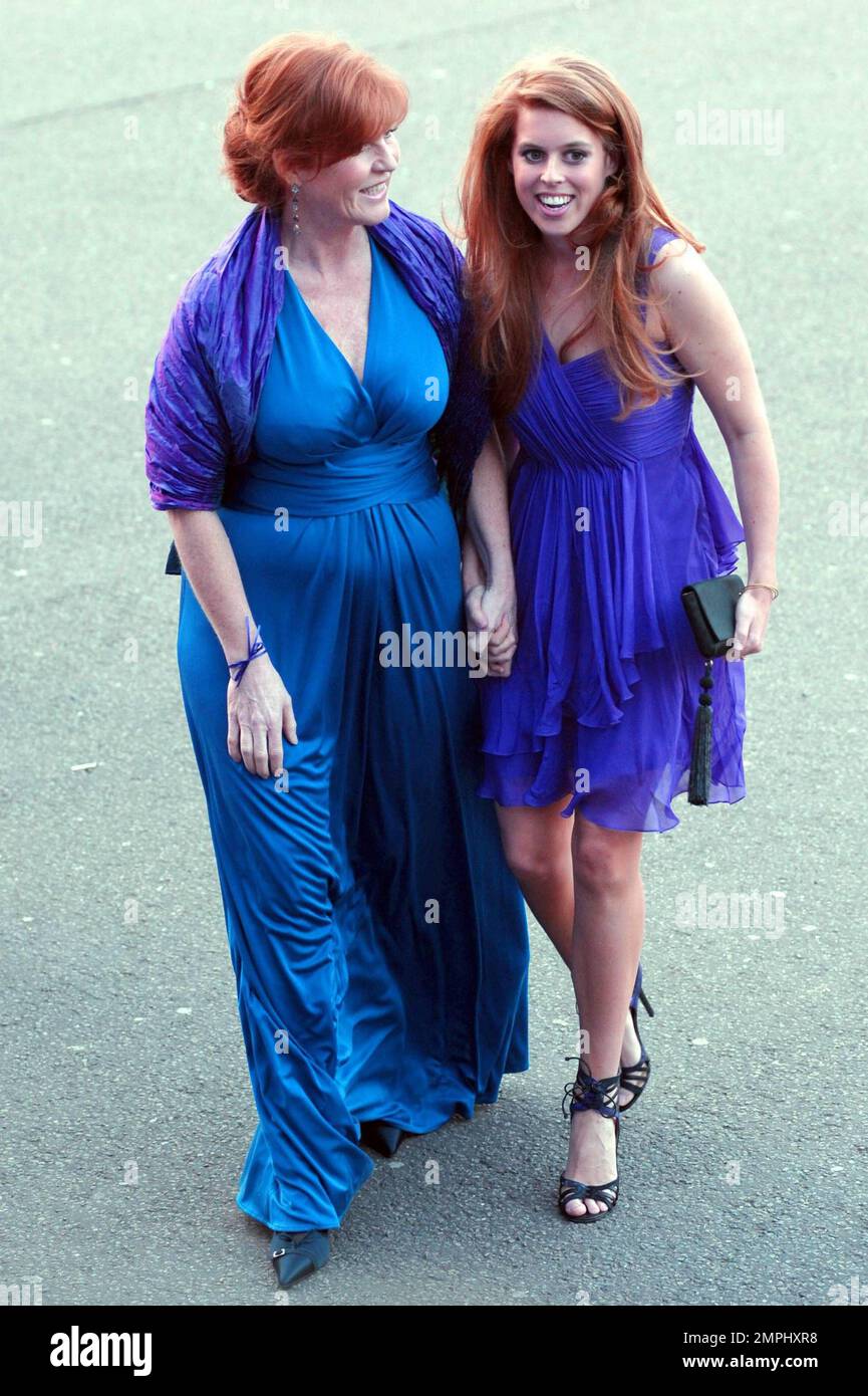 The Dutchess of York and daughter Princess Beatrice at the Caudwell