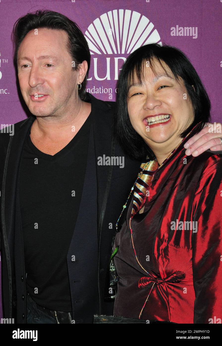 Julian Lennon and May Pang at the Lupus Foundation Butterfly Gala in New York, NY. 11th October 2011. Stock Photo