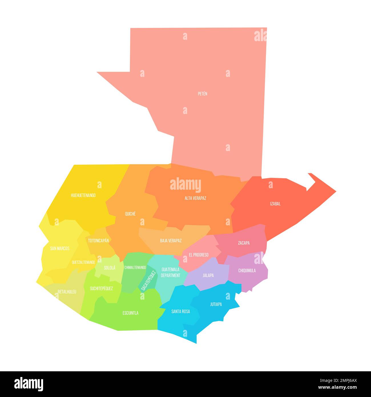 Guatemala Political Map Of Administrative Divisions Stock Vector Image Guatemala Political Map Of Administrative Divisions 2MPJ6AX