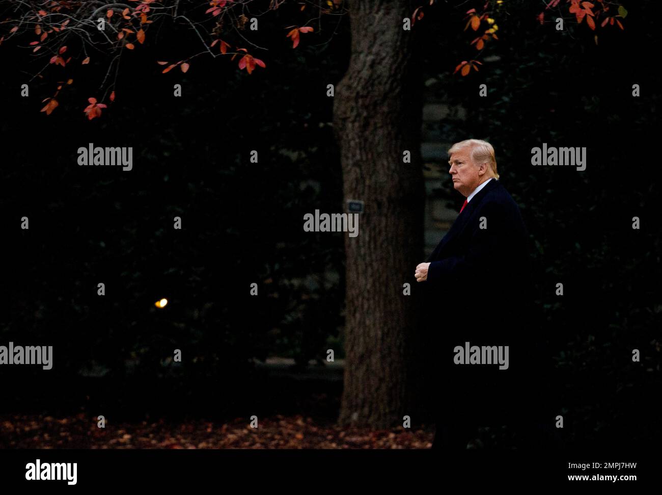President Donald Trump walks from the Oval Office to board the Marine ...