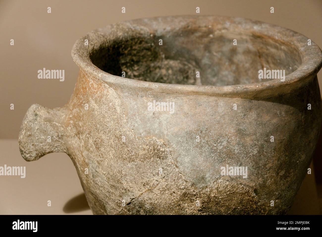 ceramics containers, Son Fornes Archaeological Museum, talayotic period room (1300-123 a. C.), Montuiri,   Es Pla region, Mallorca, Spain Stock Photo