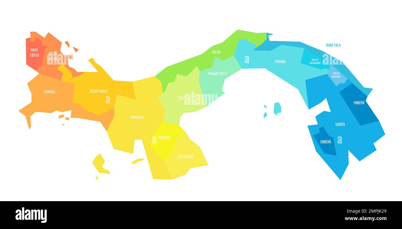 Panama Political Map Of Administrative Divisions Stock Vector Image Panama Political Map Of Administrative Divisions 2MPJK29