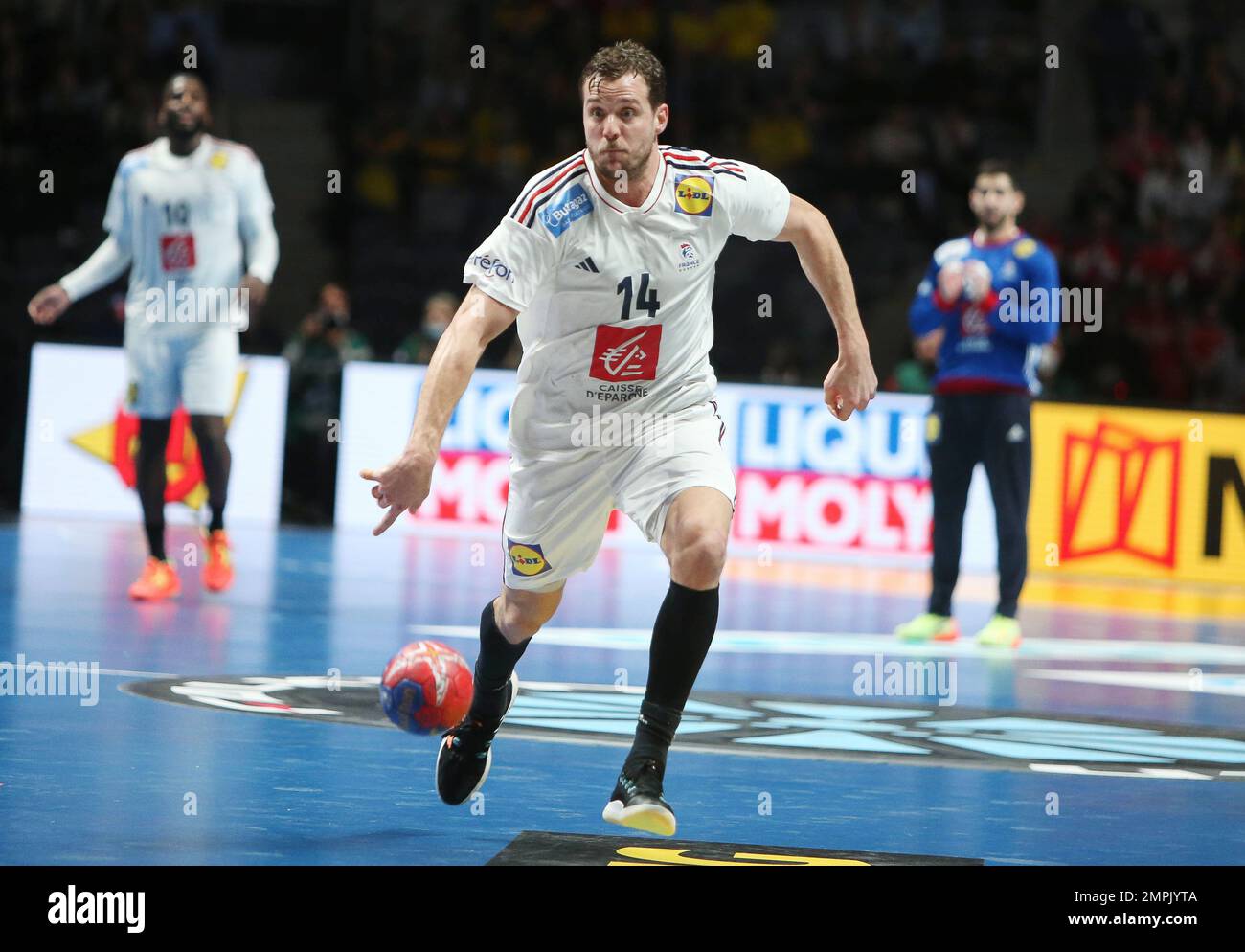 during the IHF Men's World Championship 2023, Final Handball match between  France and Denmark on January 29, 2023 at Tele2 Arena in Stockholm, Sweden  - Photo Laurent Lairys / DPPI Stock Photo - Alamy