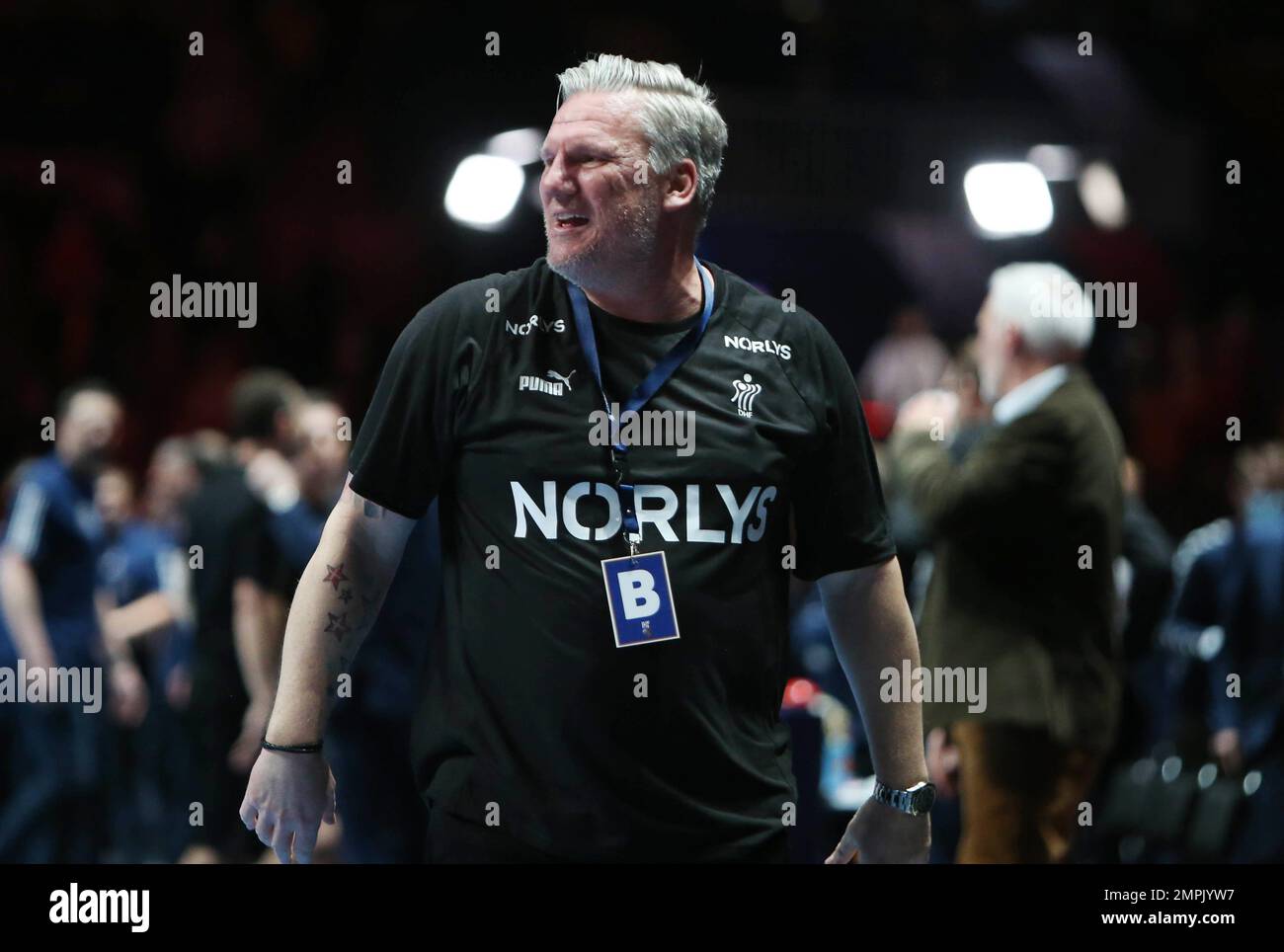 Coach Nikolaj Bredahl Jacobsen of Denmark during the IHF Men's World