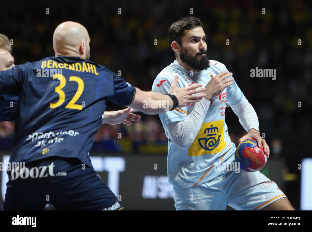 Jorge Maqueda Peno of Spain during the IHF Men's World Championship 2023, Placement matches 3-4, Handball match between Sweden and Spain on January 29, 2023 at Tele2 Arena in Stockholm, Sweden - Photo: Laurent Lairys/DPPI/LiveMedia Stock Photo