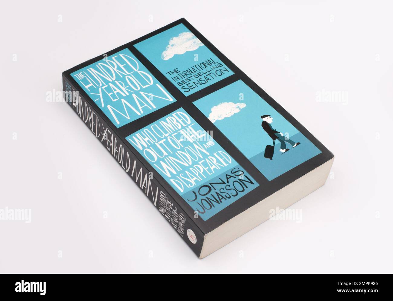 The book, The Hundred Year Old Man Who Climbed Out of a Window by Jonas Jonasson Stock Photo