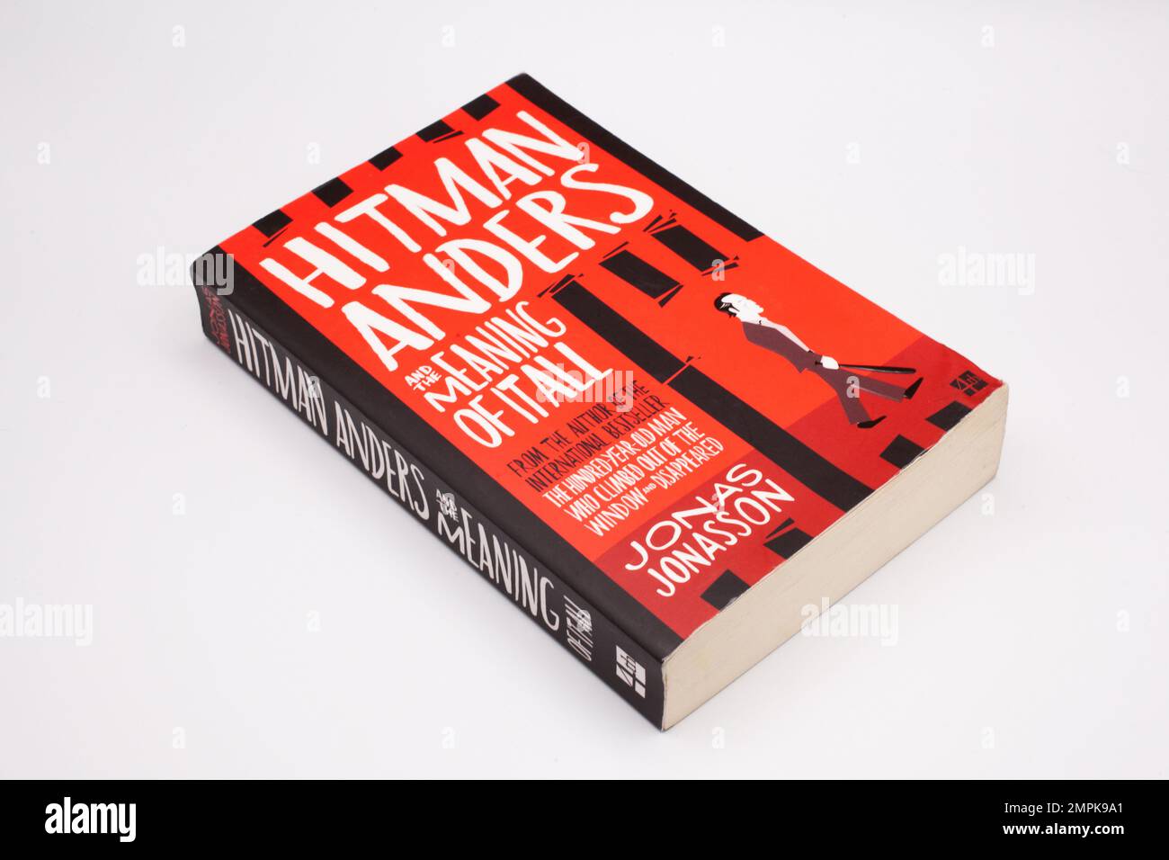 The book, Hitman Anders and the Meaning of it All by Jonas Jonasson Stock Photo