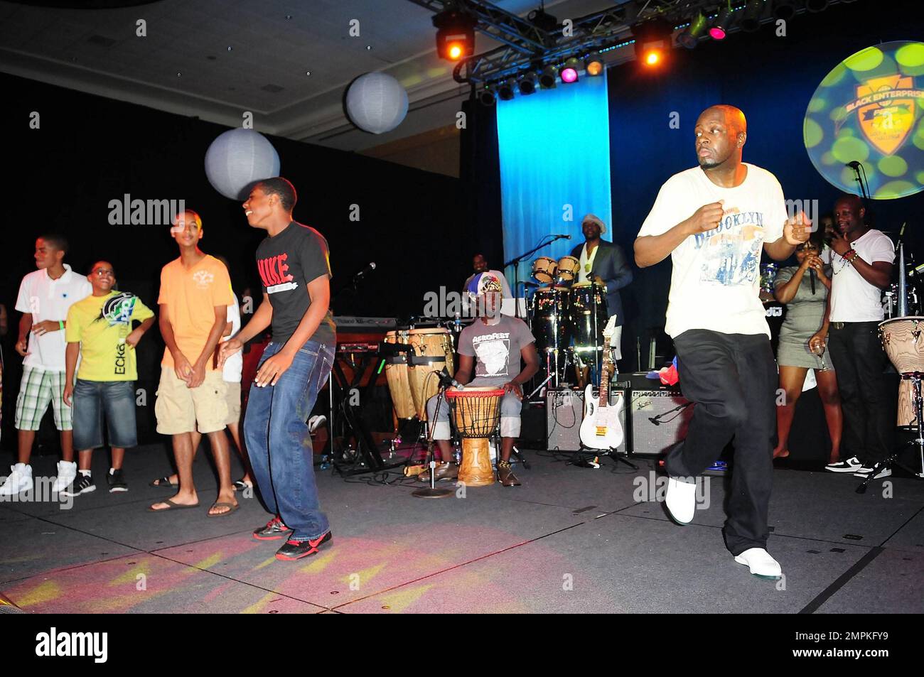 Wyclef Jean performs during the Black Enterprise Celebrity Golf and Tennis Challenge at Doral Golf Resort And Spa. Miami, FL. 2nd September 2011. Stock Photo