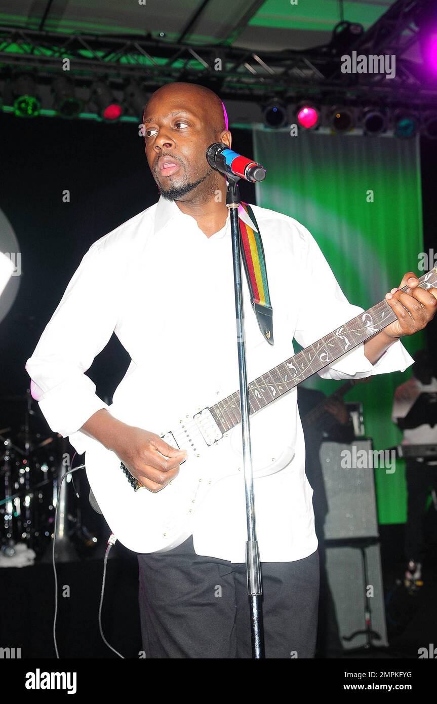 Wyclef Jean performs during the Black Enterprise Celebrity Golf and Tennis Challenge at Doral Golf Resort And Spa. Miami, FL. 2nd September 2011. Stock Photo