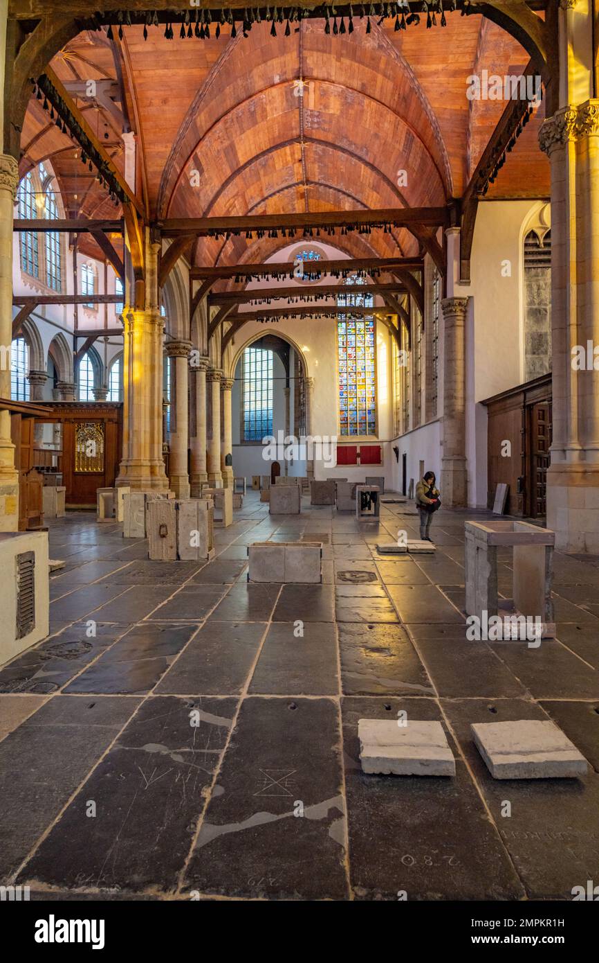 Interior of the The Oude Church Amsterdam Netherlands Stock Photo Alamy