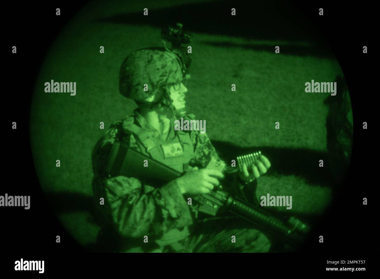 U.S. Marine Corps Lance Cpl. Luke VanBrocklin, water support technician ...