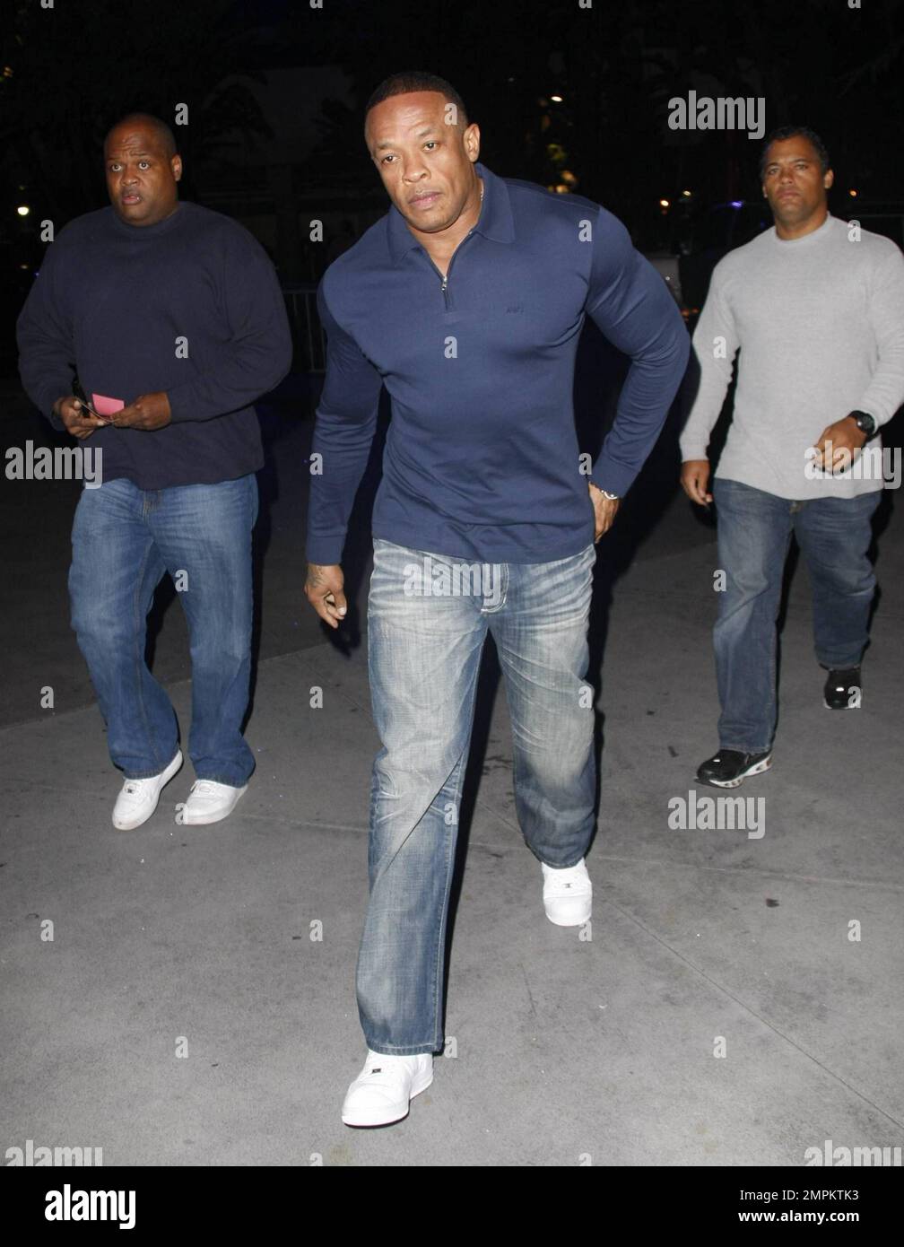 Dr. Dre (aka Andre Romelle Young) at the Staples Center for the LA Lakers vs. New York Knicks basketball game that saw the Lakers beat the Knicks 109-87. Los Angeles, CA. 01/09/11. Stock Photo
