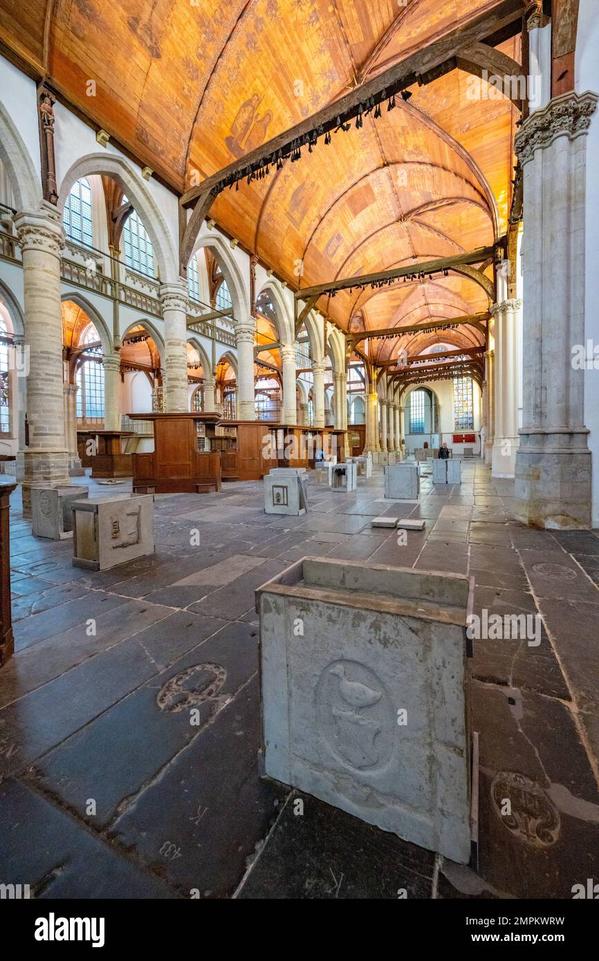 Interior of the The Oude Church Amsterdam Netherlands Stock Photo Alamy