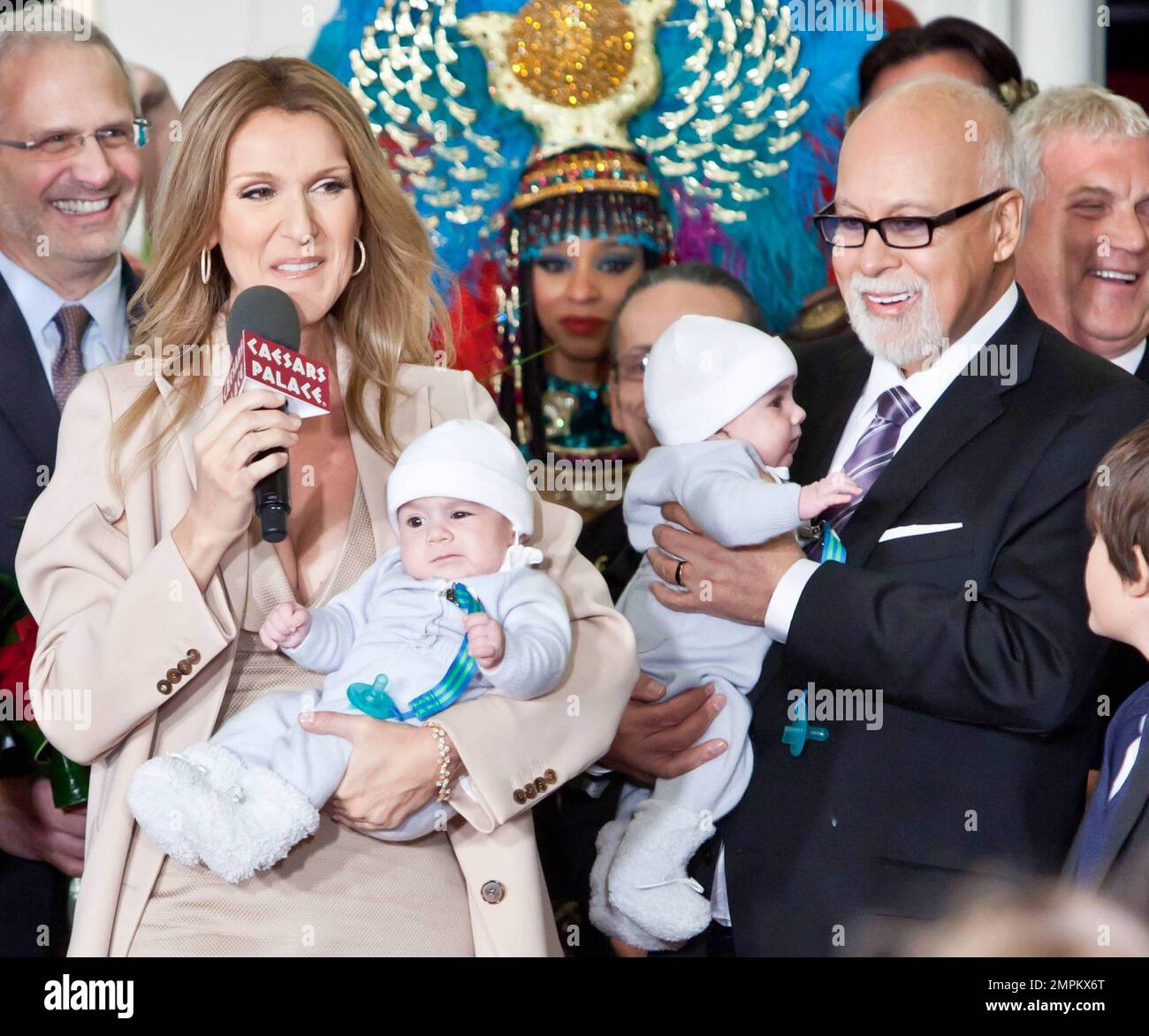 Four months after giving birth to twins, superstar Celine Dion returns