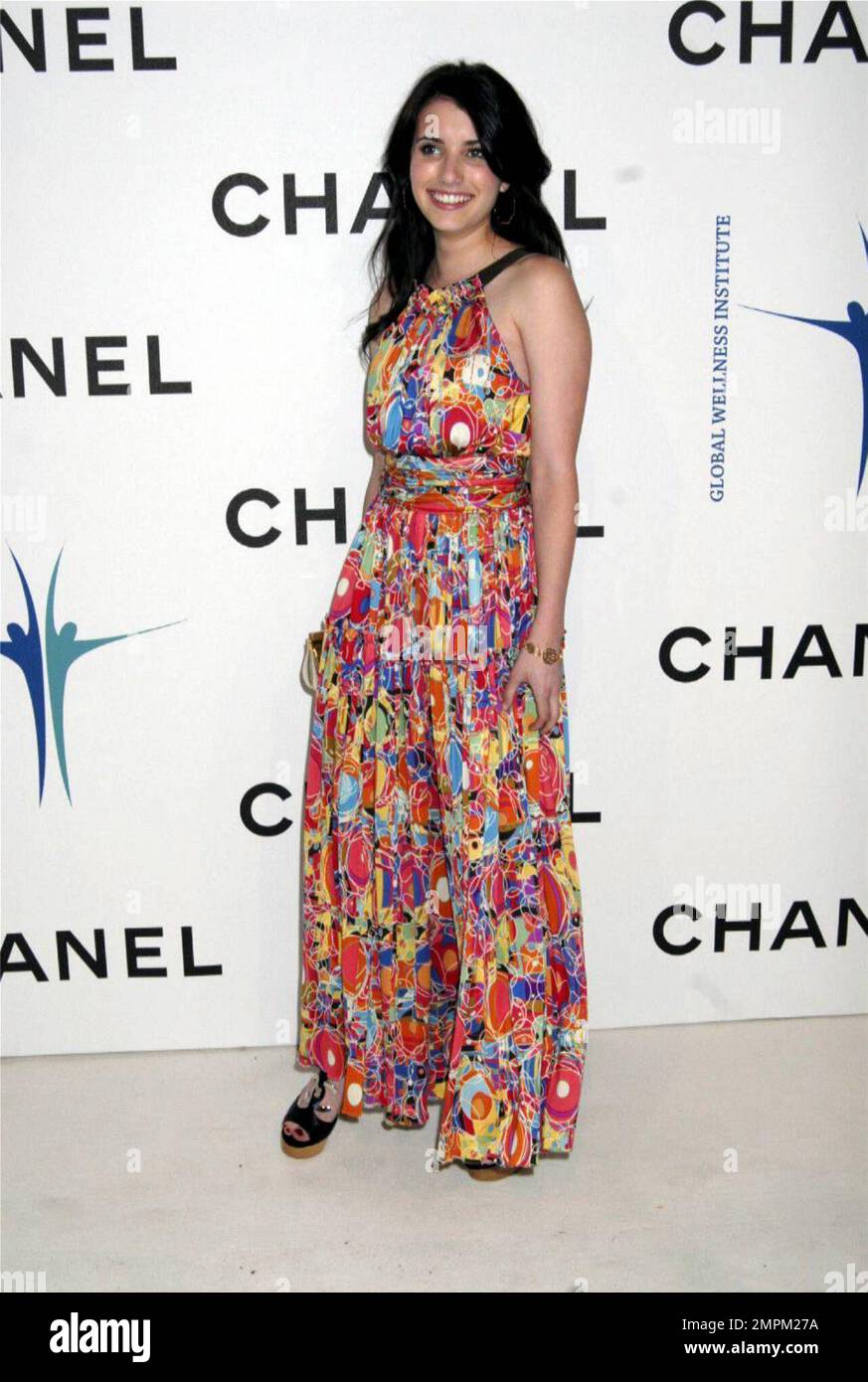 Emma Roberts attends the grand opening of Chanel's highly anticipated concept boutique on