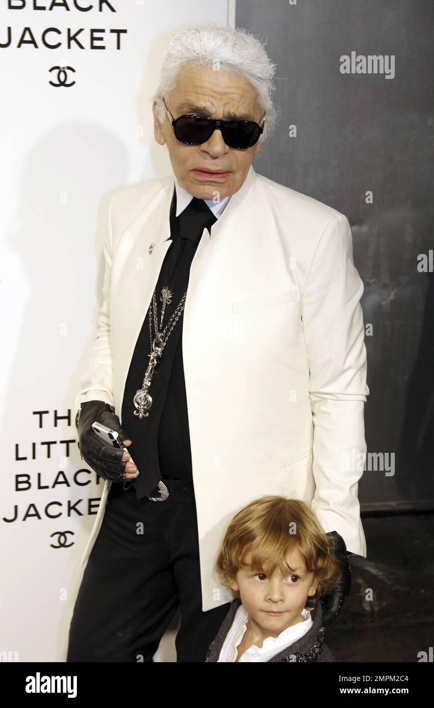 Karl Lagerfeld at the New York exhibition of The Little Black