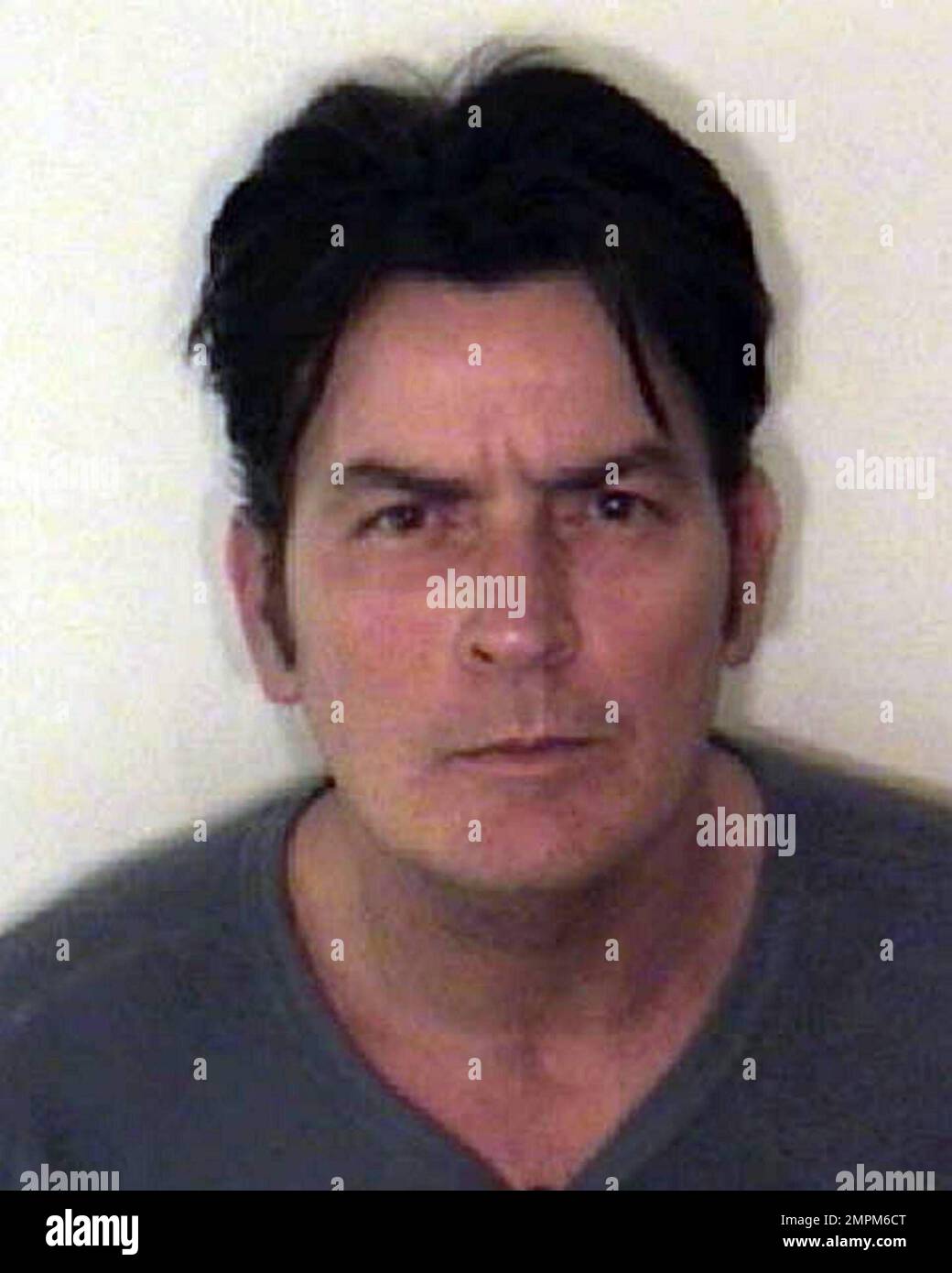 This Is Charlie Sheens Christmas Day Booking Photo Taken Following His Arrest For Domestic 