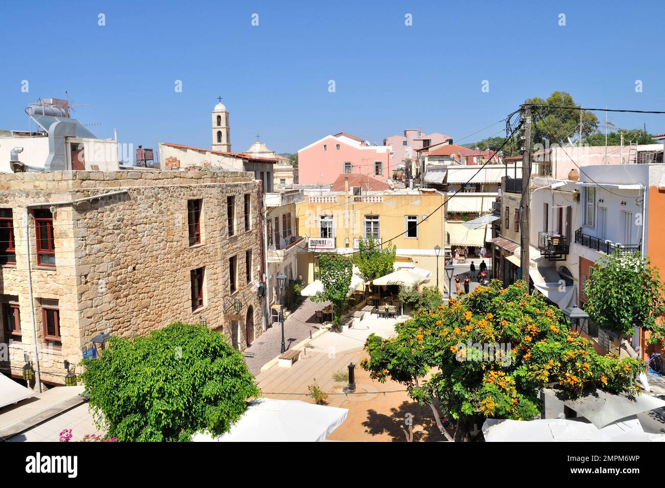 View of the buildings of Chania old town Stock Photo Alamy