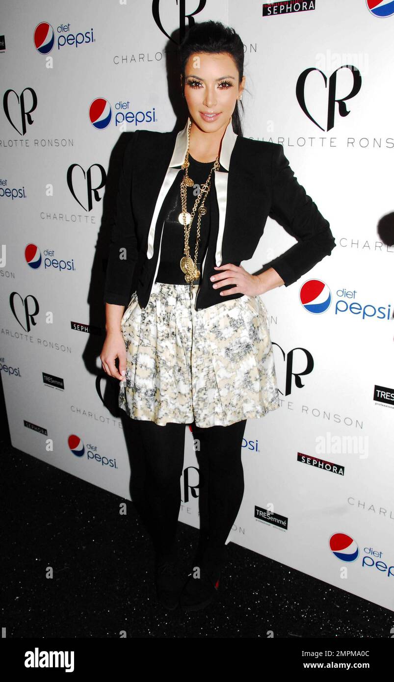 Kim Kardashian backstage at the Charlotte Ronson Fall 2011 fashion show ...