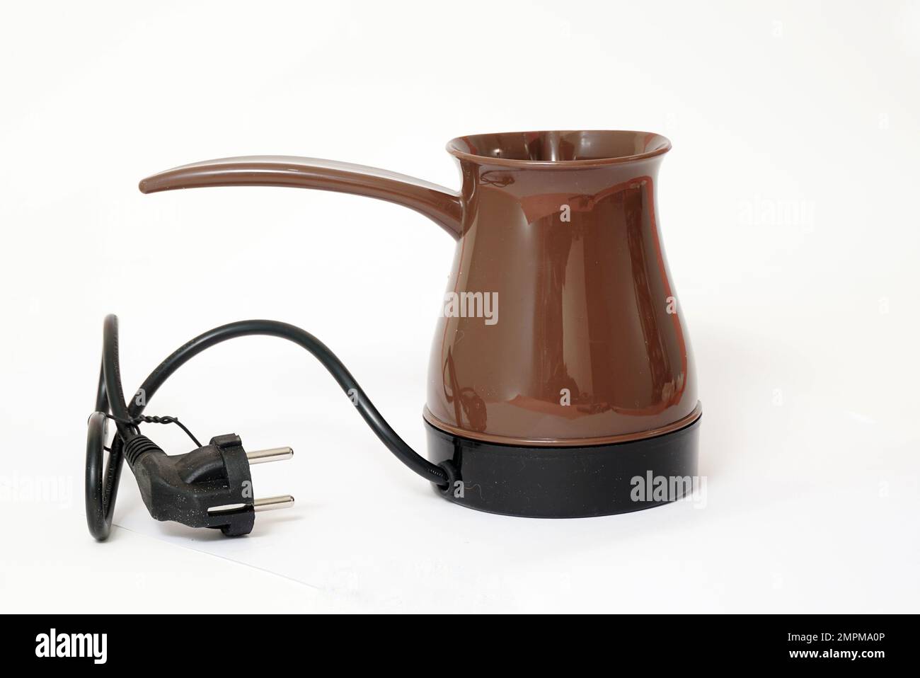 Electric coffee maker for making Turkish coffee. coffee pot Stock Photo