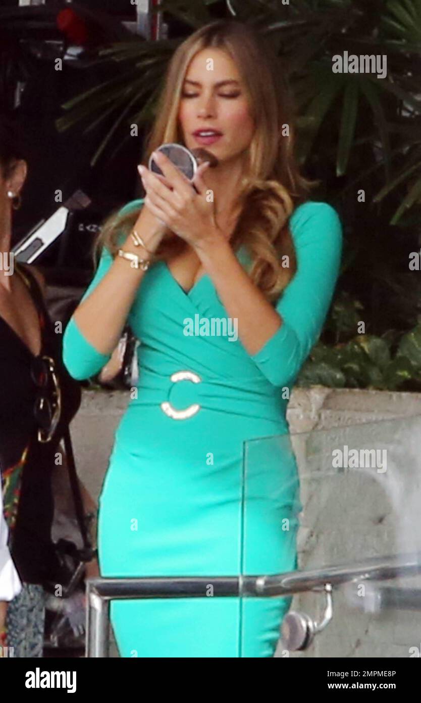 Sofia Vergara shows off her incredible figure in a tight green dress