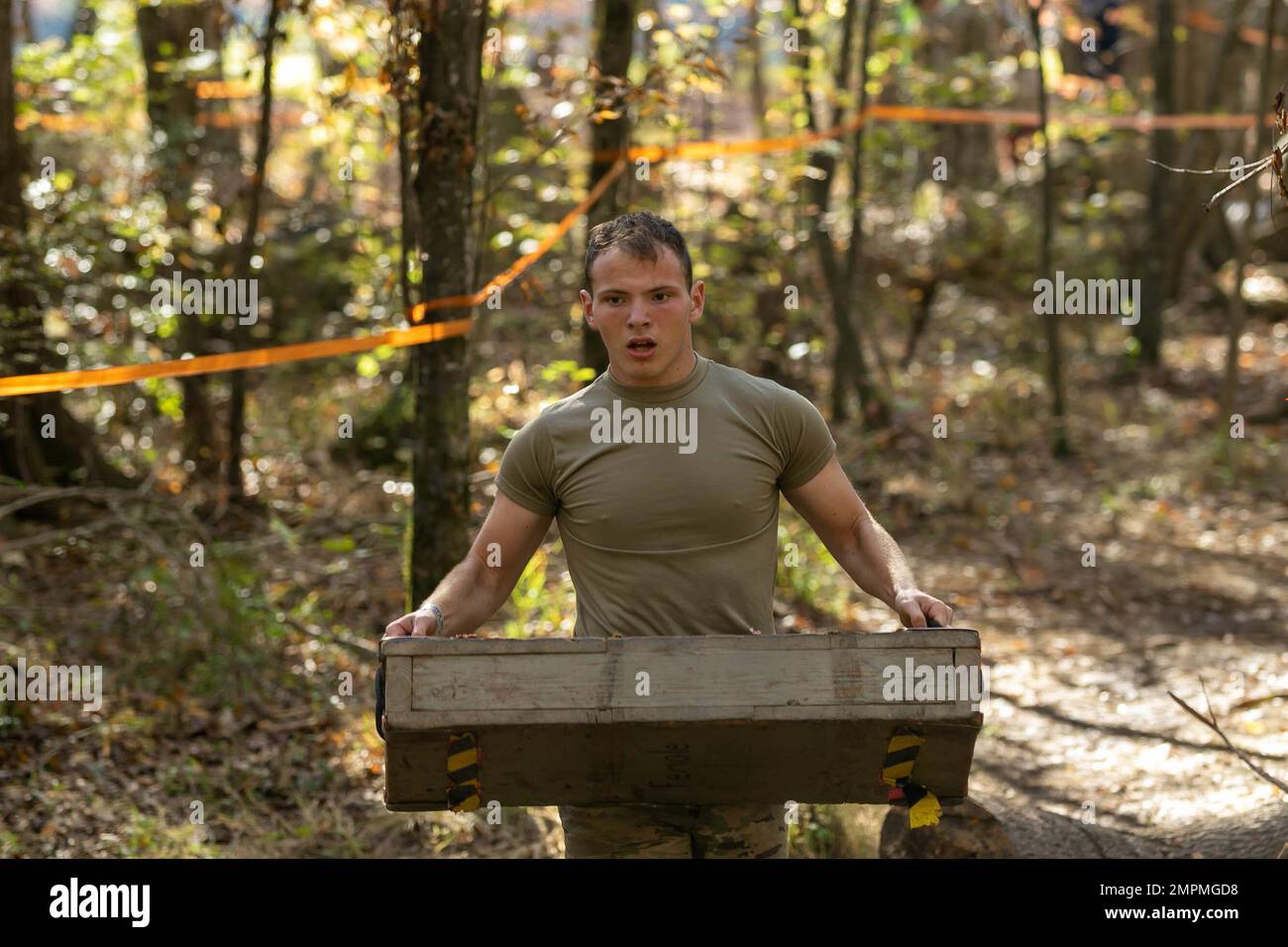 An Army JROTC Cadet from Elbert County High School competes in The