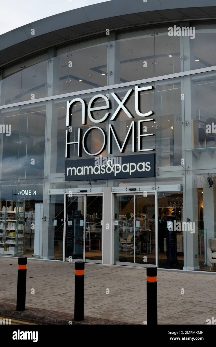 Retail Signs at Cribbs Causeway near Bristol. NEXT Home Stock Photo Alamy