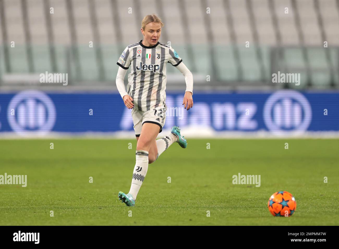 Turin, Italy, 15th December 2022. Matilde Lundorf of Juventus during the UEFA Womens Champions League match at Juventus Stadium, Turin. Picture credit should read: Jonathan Moscrop / Sportimage Stock Photo