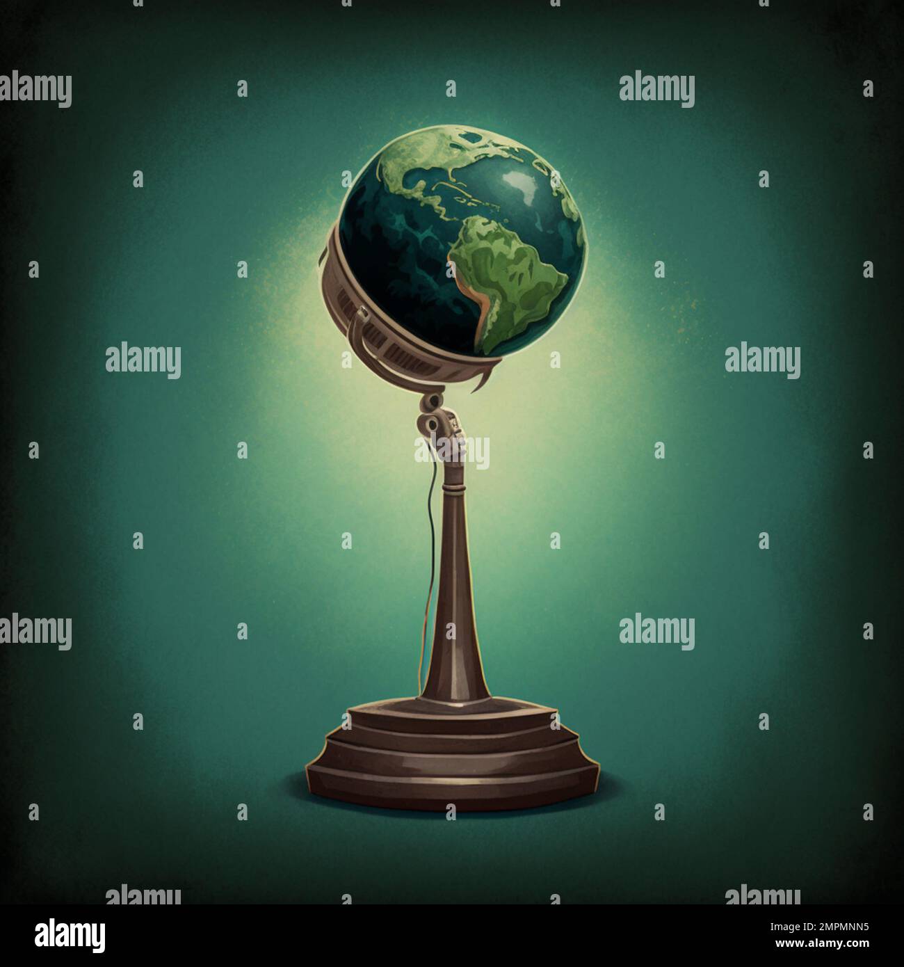 Earth Microphone Stock Photo