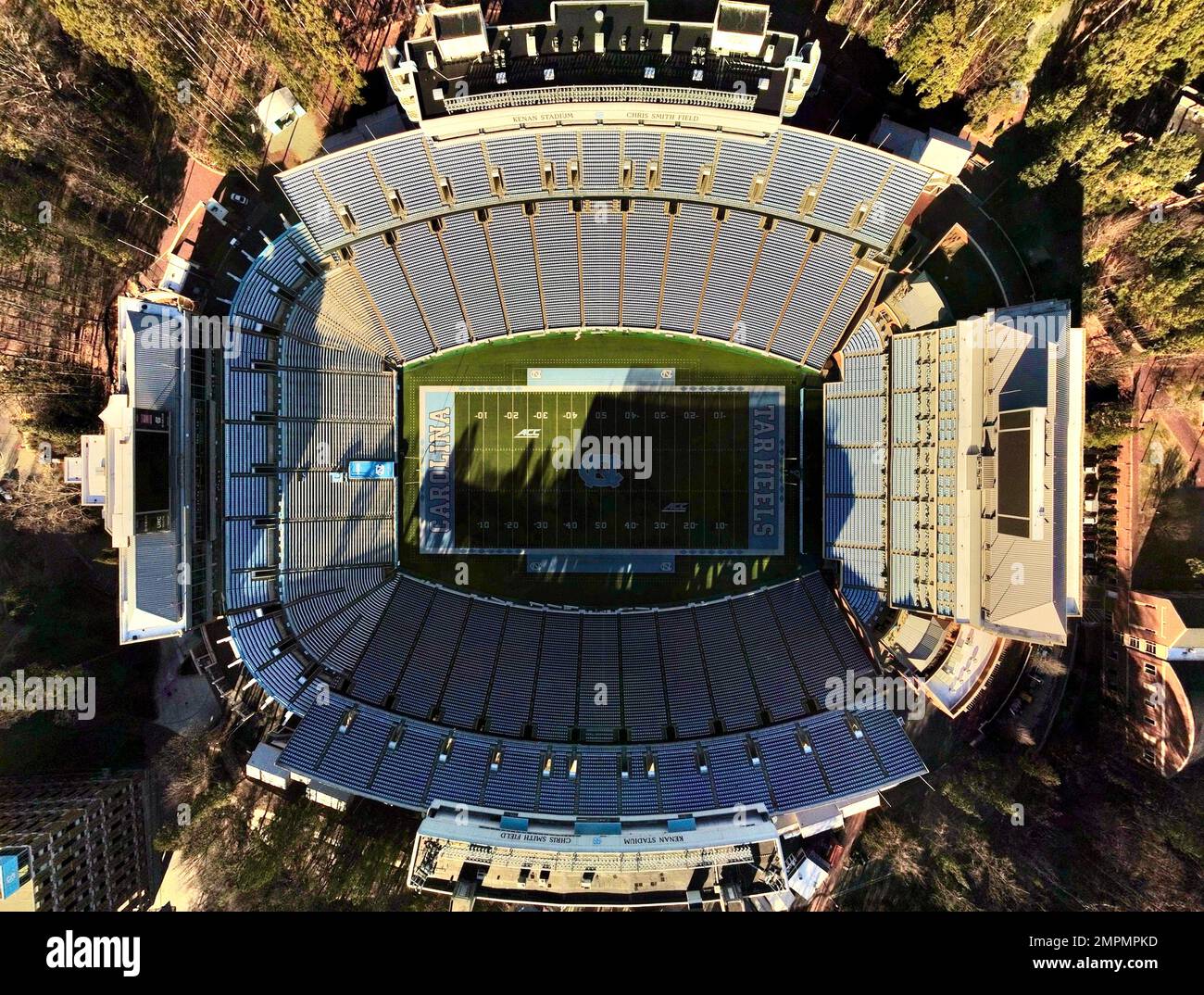 An aerial view of football stadium of UNC chapel Hill Stock Photo