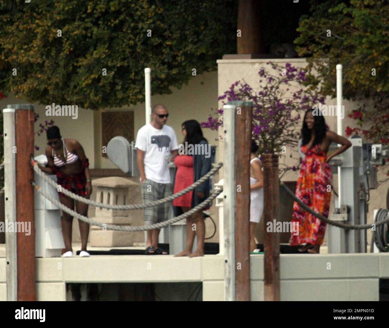 Chris Brown come to Rihanna gender revealed party, image size:1300x1099