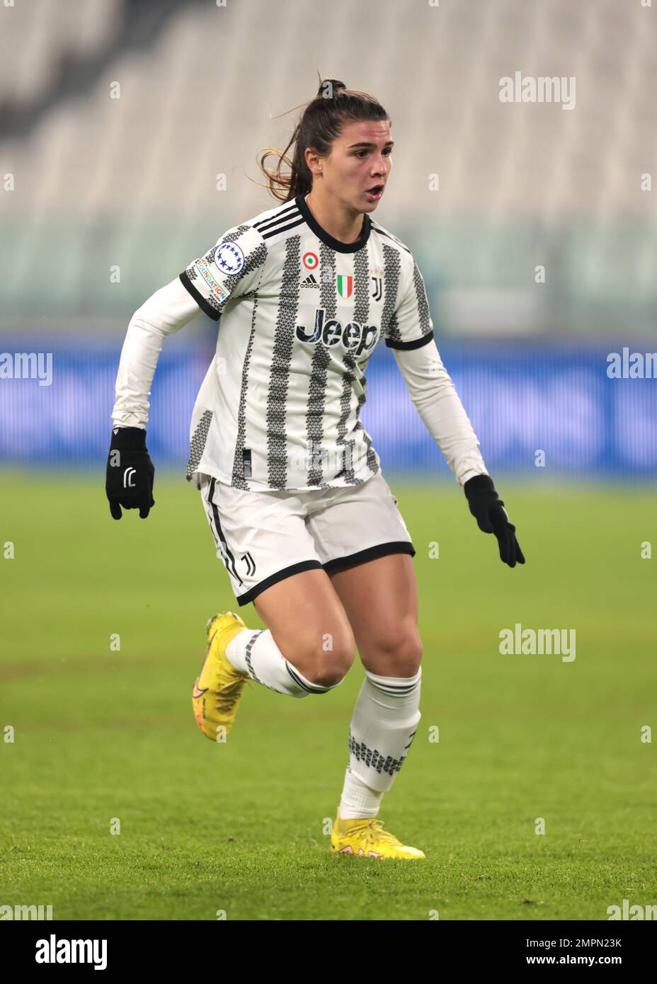 Turin, Italy, 15th December 2022. Sofia Cantore of Juventus during the UEFA Womens Champions League match at Juventus Stadium, Turin. Picture credit should read: Jonathan Moscrop / Sportimage Stock Photo