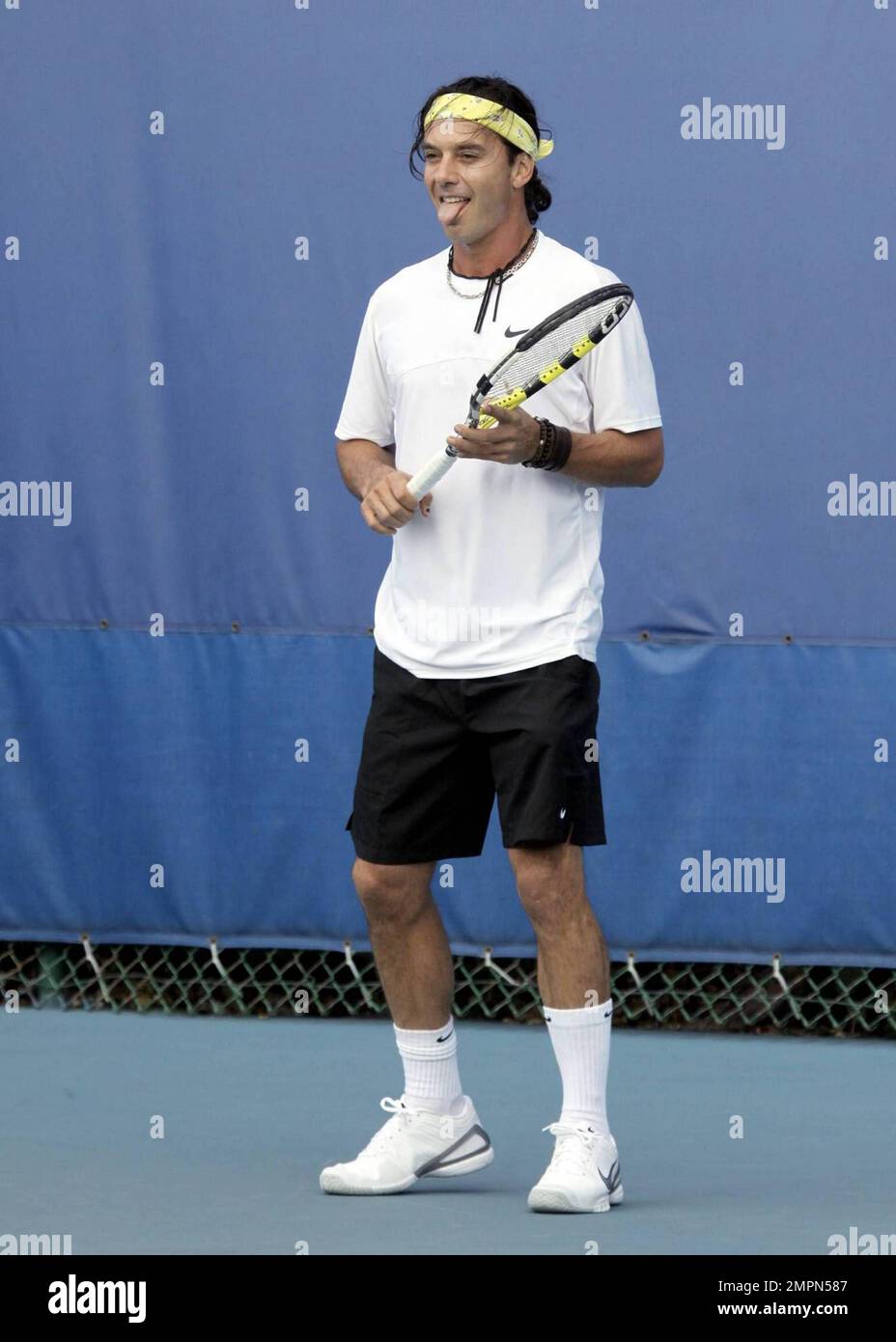 British musician and lead singer of the rock band Bush, Gavin Rossdale,  participates in the 20th Annual Chris Evert/Raymond James Pro-Celebrity  Tennis Classic benefitting the Ounce of Prevention Fund and the