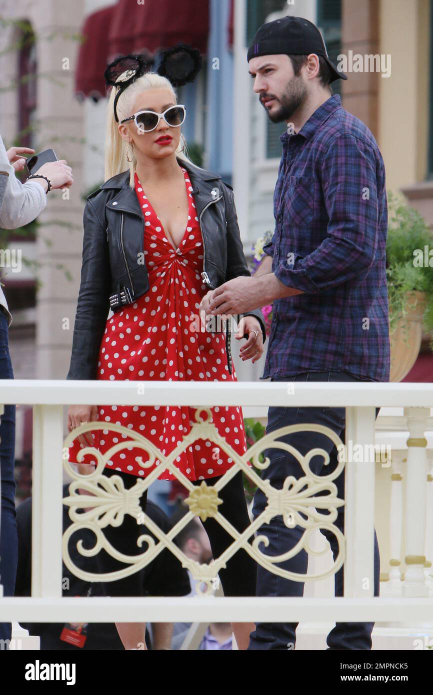 Christina Aguilera and fiance Matt Rutler at Disneyland. Christina ...