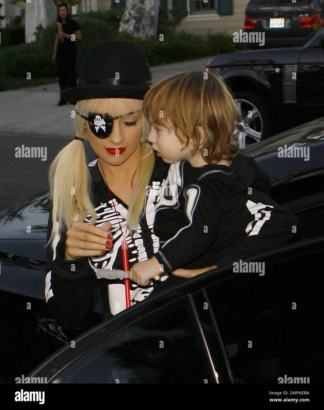 Christina Aguilera gets into the spirit of Halloween dressed as a