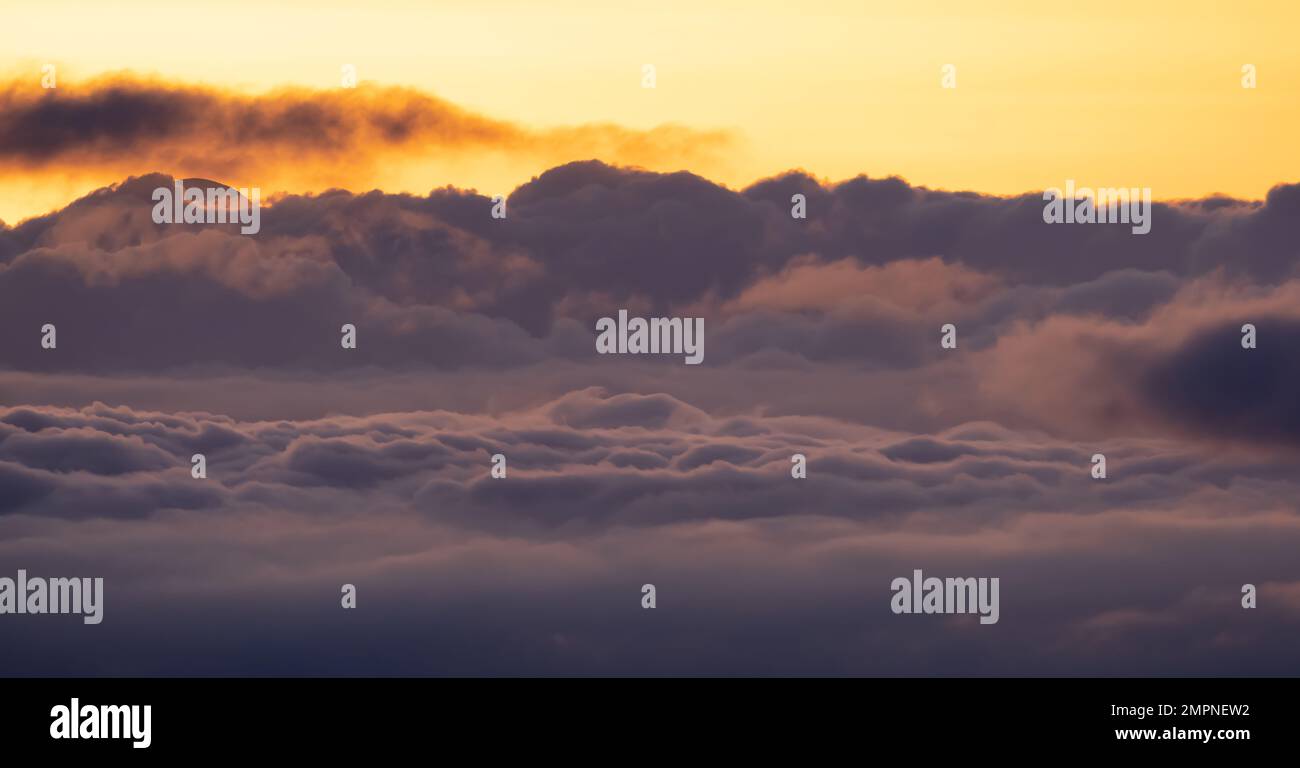 Aerial Cloudscape during morning Sunrise Sky. Nature Background Stock ...