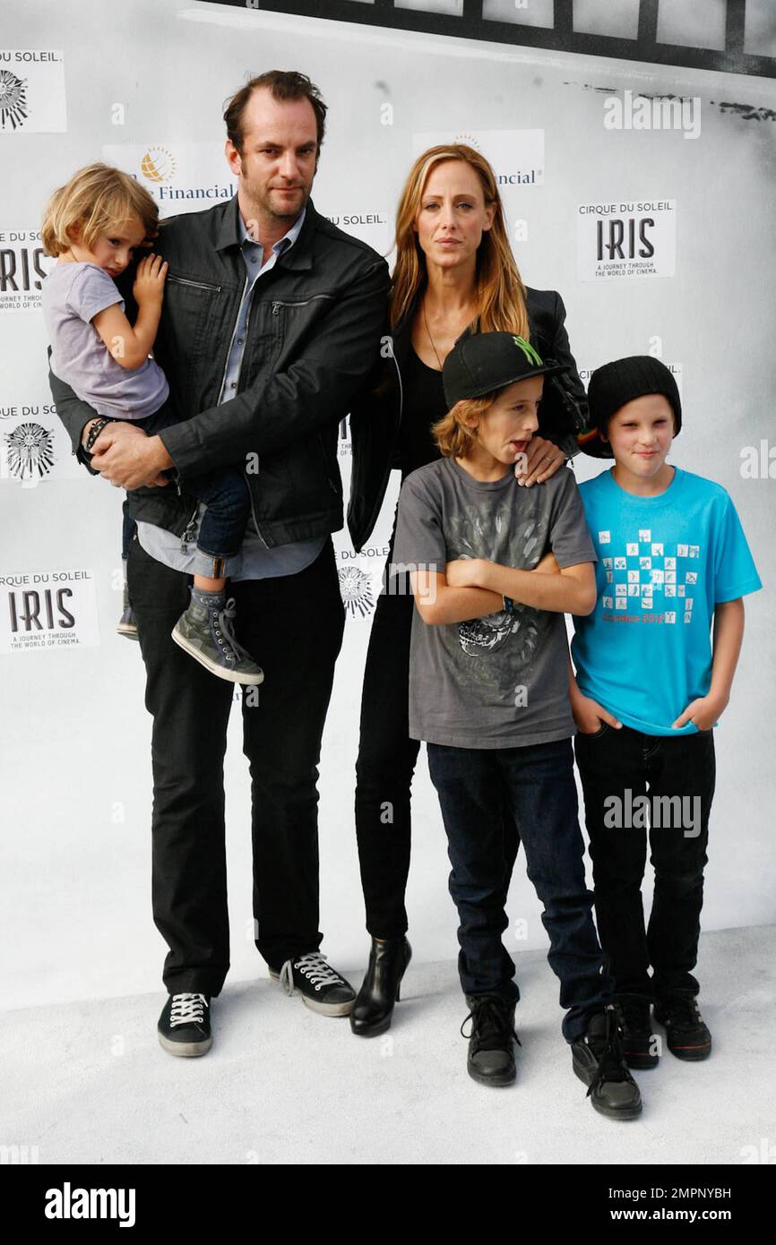 Kim Raver and family at the Premiere of "Iris" - A Journey Into the World of Cinema by Cirque du Soleil held at the Kodak Theatre. Los Angeles, CA. 25th September 2011. Stock Photo