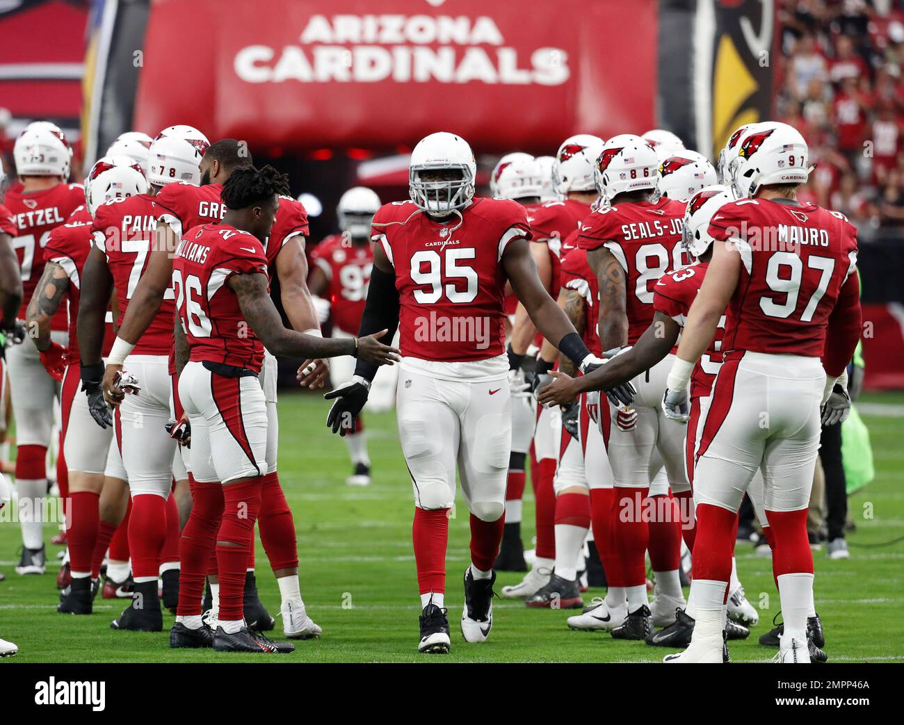 Arizona Cardinals center Rodney Hudson (61) during the first half of an NFL  football game against the Las Vegas Raiders, Sunday, Sept. 18, 2022, in Las  Vegas. (AP Photo/Rick Scuteri Stock Photo - Alamy