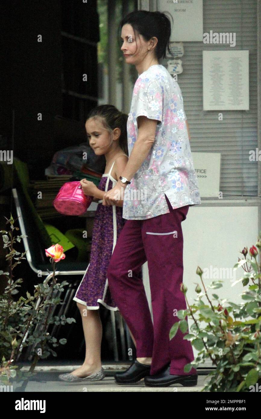 Coco Arquette pays a visit to her mother, who wore scrubs on the set of