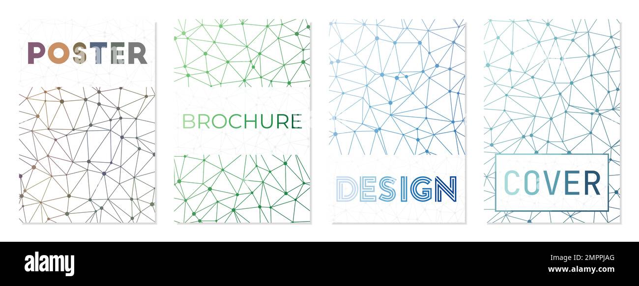 Set of geometric covers. Can be used as cover, banner, flyer, poster ...