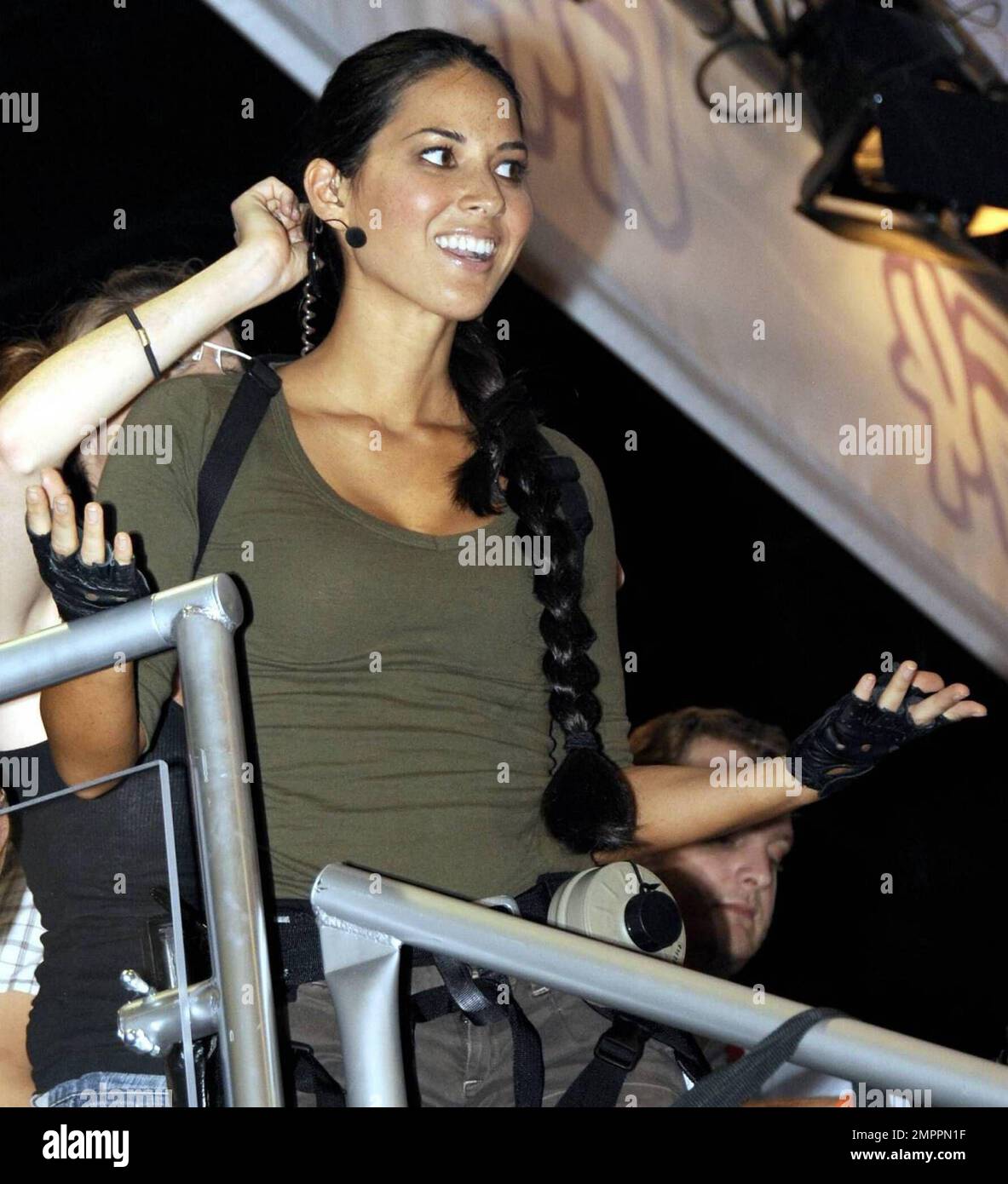 Olivia Munn in costume for the live taping of AOTS at Comic-Con. San